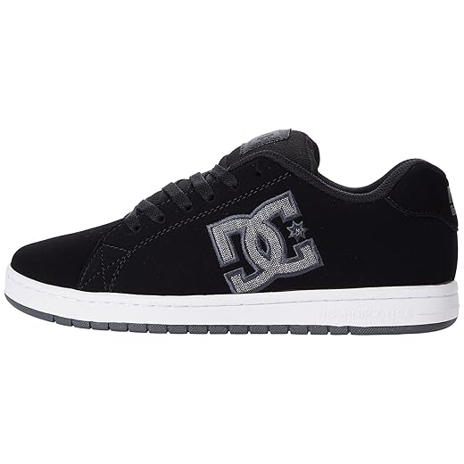 DC Mens Gaveler Casual Low Top Skate Shoes Sneakers Black/Heather Grey 11 D - Medium