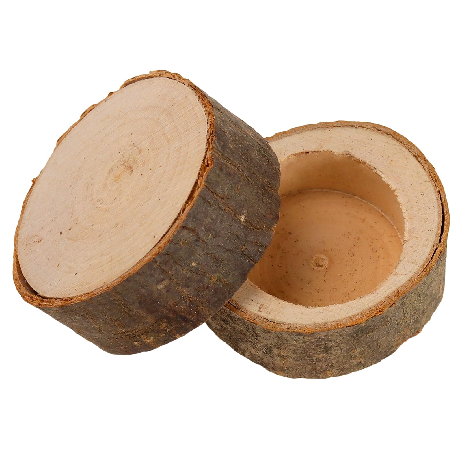 SINJEUN 40 sztuk drewnianych świeczników na podgrzewacze, 6 x 2,5 cm, z drewna, na wesela, święta, imprezy, dekoracje