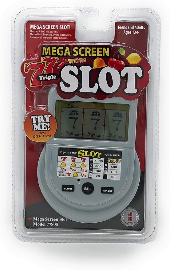 Classic Games Mega Screen Slot Machine Handheld Arcade Game