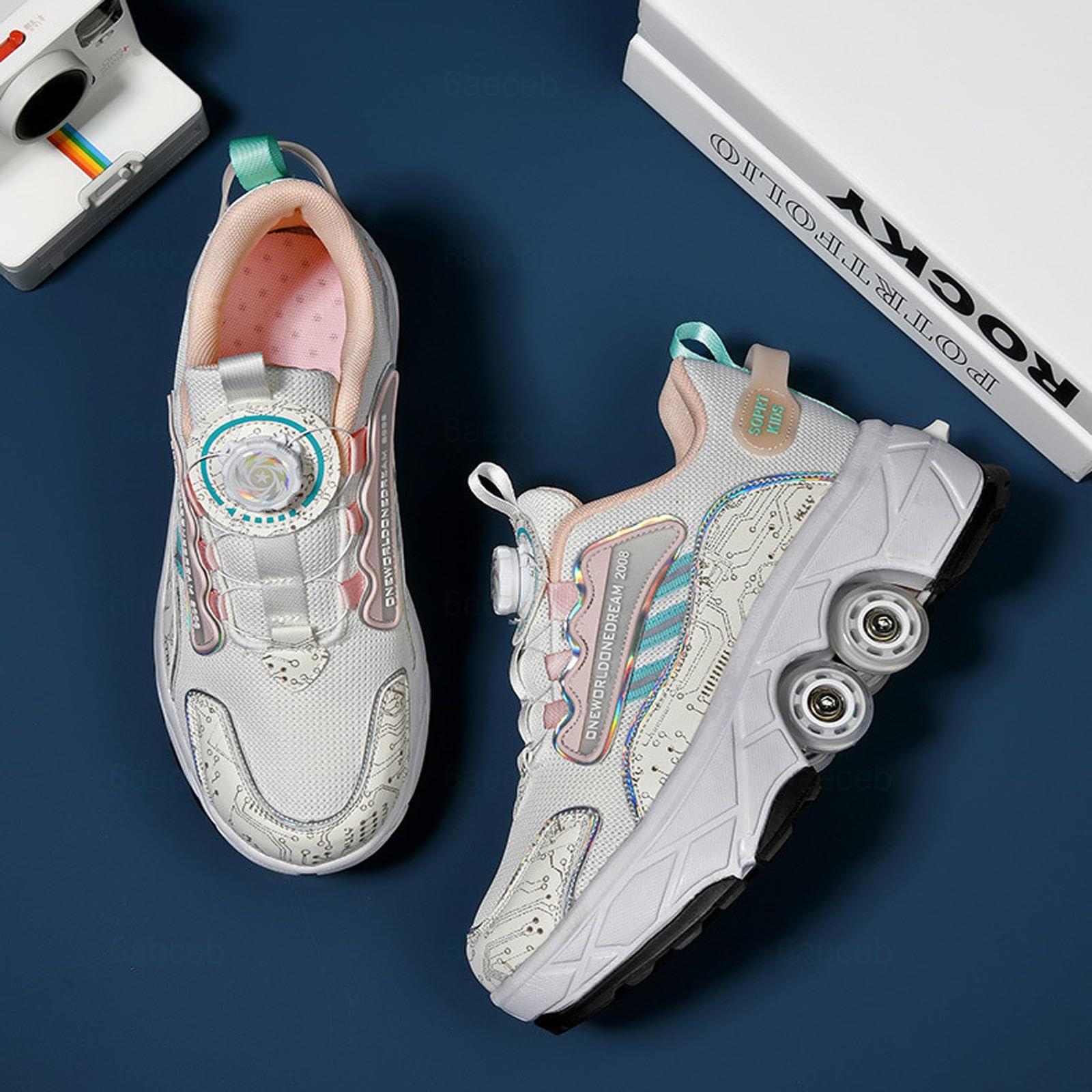 StejaR Scarpe multifunzionali di Nuova concezione per Pattini a Quattro Ruote 2-in-1 da Uomo e Donna a Quattro Ruote per Ragazzi e Ragazze,40
