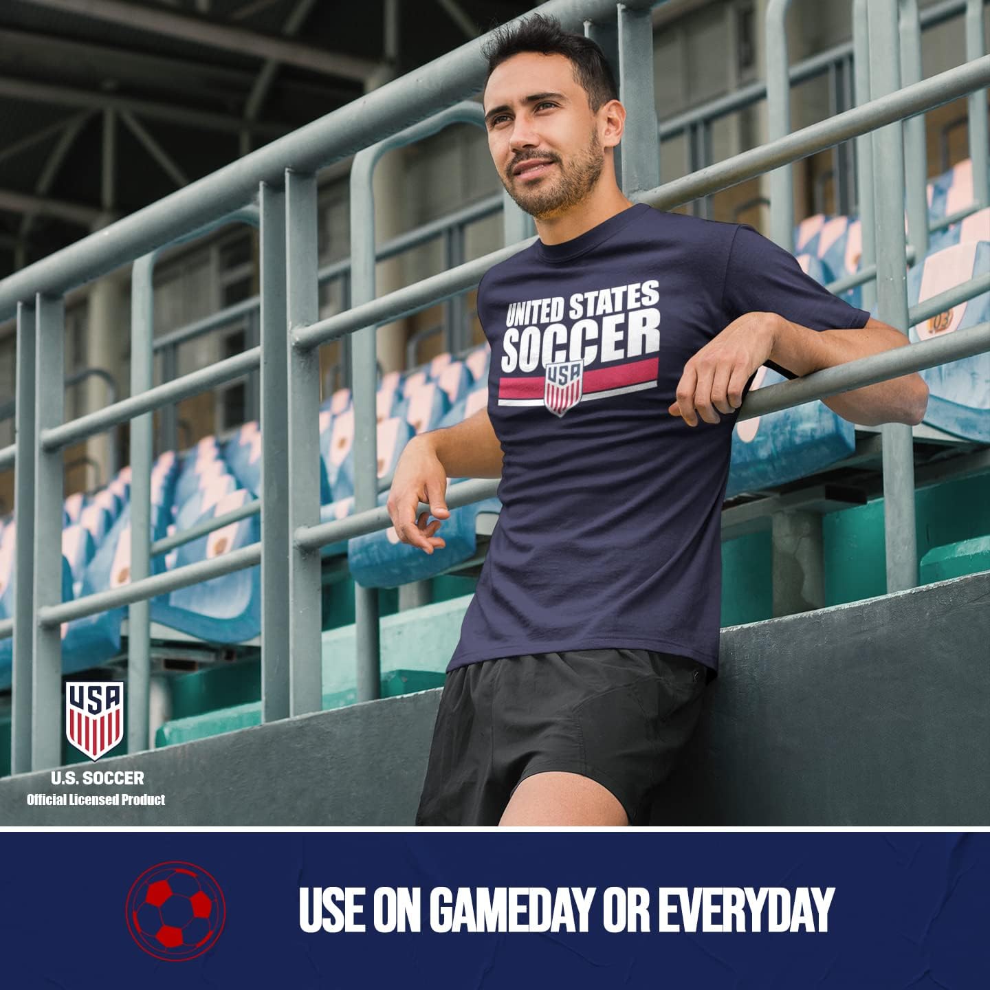 Icon Sports Officially Licensed US Soccer Federation Cotton T-Shirt - Unisex Adult
