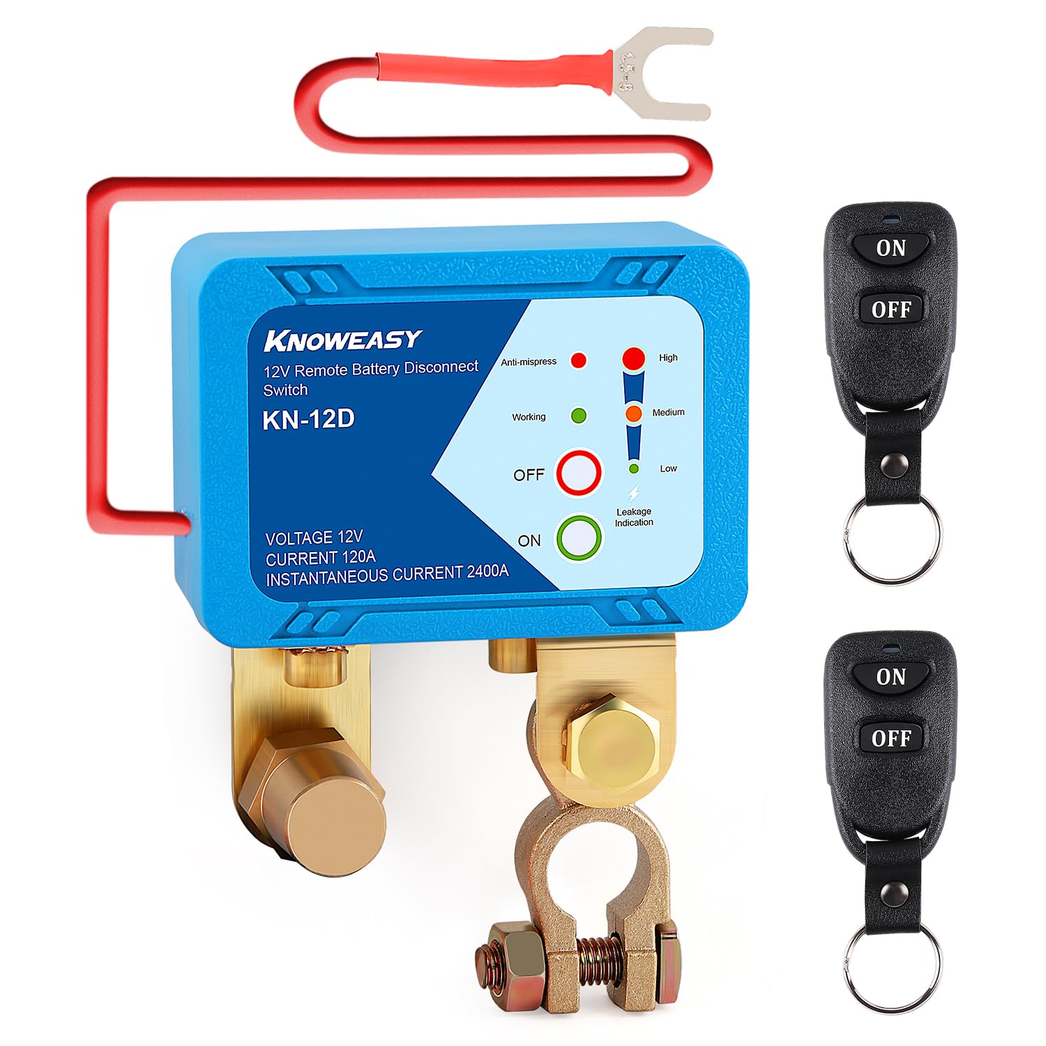 Knoweasy Car Remote Battery Disconnect Switch 12V 120A