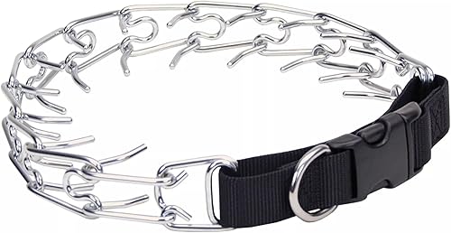 Coastal Pet Titan - Collar de entrenamiento para perro, fácil de poner, collar de metal duradero con hebilla de liberación lateral, negro, 0.130 in