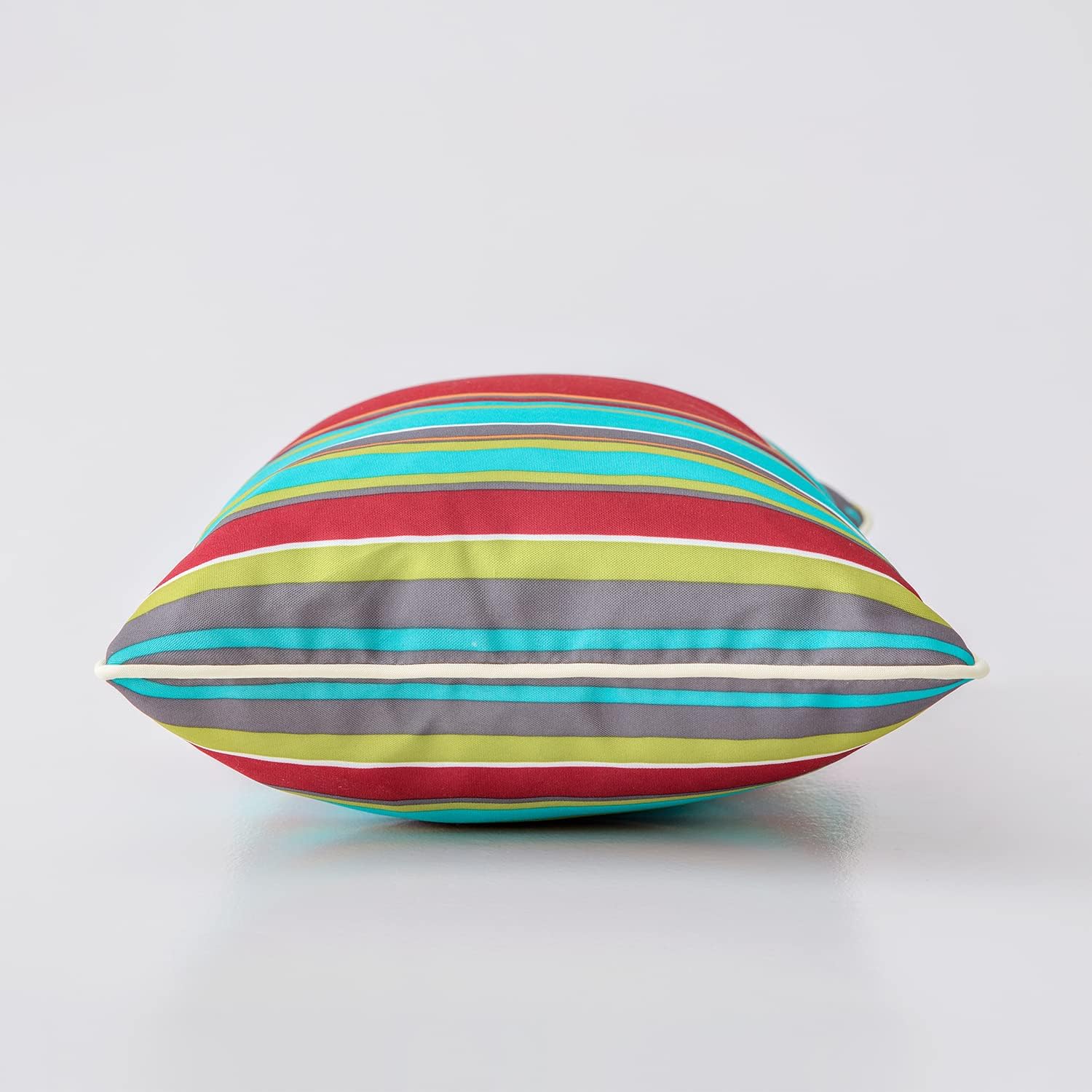 Enipate Outdoor Lumbar Pillows with Inserts, Water Resistant 12 x 20 Inch Striped Toss Pillows for Patio Furniture Decor, Pack of 2