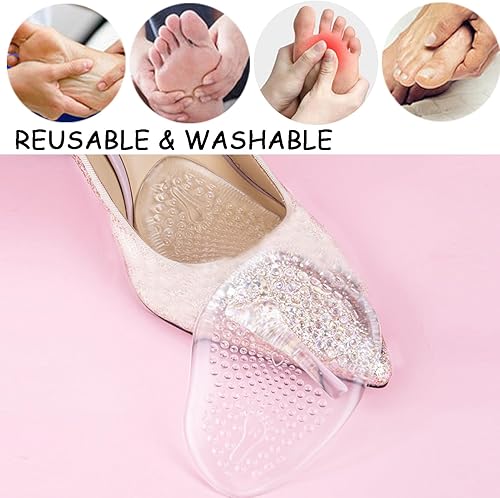 Miniatura 5 de Almohadillas metatarsianas, almohadillas de bola de pie, almohadillas de gel para pies Mortons Neuroma Callus, alivio del dolor de pies, juanetes,