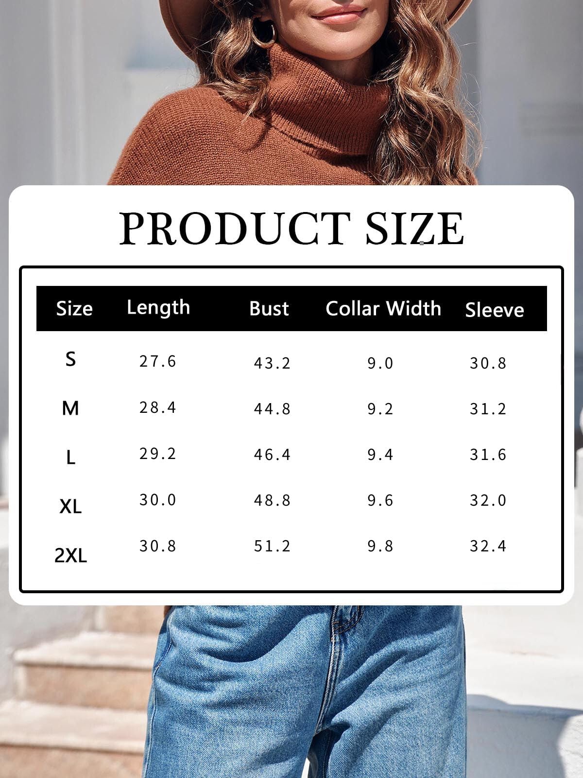 Maglione da Donna a Collo Alto, Oversize, a Maniche Pipistrello, Maglione Grosso, per Autunno Casual, Maglione Casual, Beige., M