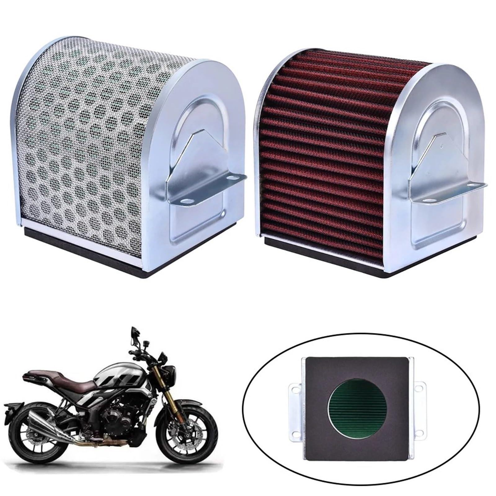 Filtro Aria Moto Per VOGE 500DS 500R 500AC 500X LX500-A 500cc Moto Motore Di Ricambio Elemento Filtro Aria Filtro Di Aspirazione Aria Pulitore Filtro Aria Motore(High Flow)