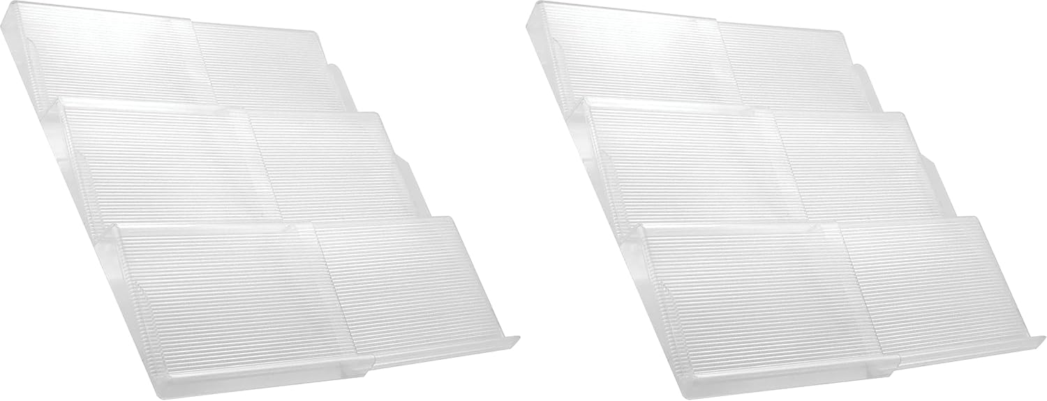 BaHoki Essentials 3 Tier Spice Rack- Kitchen Drawer Organizer - Clear Plastic Storage Rack for Kitchen Pantry - Perfect for Salt, Pepper, Spices and Seasonings (Pack of 2)