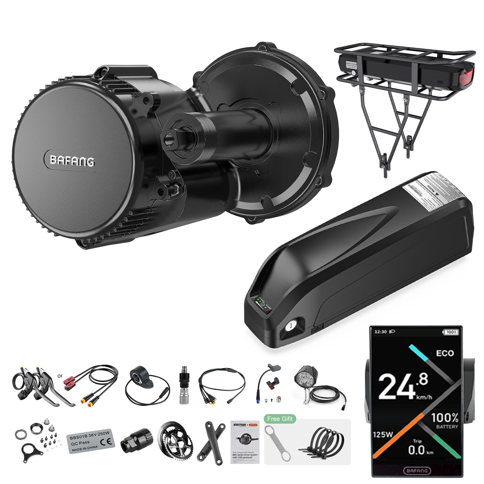 Bafang BBS02B 750W 48V モーター+ 17.5Ahバッテリー Amazon.com : BAFANG BBS02B 48V 750W Mid Drive Ebike Conversion Kit