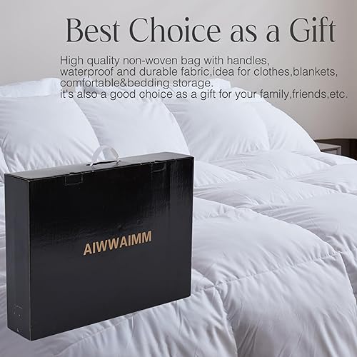 Miniatura 6 de Soild - Edredón de plumón de ganso blanco, tamaño King, relleno de tela de algodón 650, edredón de cama de alta calidad para edredón grueso de