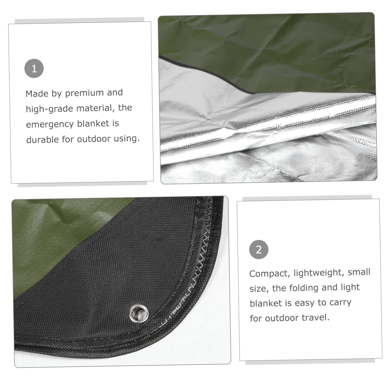 Coperta Termica Antivento da Emergenza Telo Isolamento Termico Resistente e Leggero per Campeggio Escursionismo e Situazioni di Soccorso