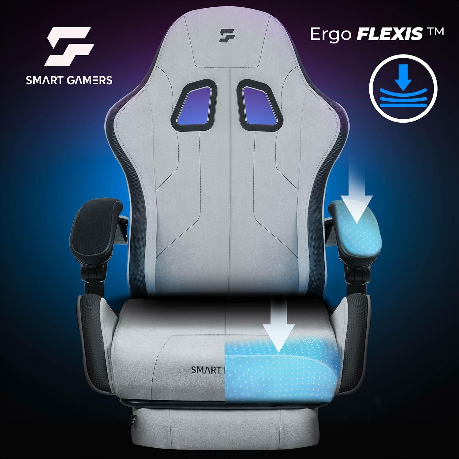 Fotel Gamingowy z Podnóżkiem, Regulacją i Oparciem 140° Czarny | Lokar Ergonomiczny Fotel dla Gracza do 120 kg, Blokada Kąta Kółka 360° Profilowany Zagłówek, Setup Gamingowy Home Office