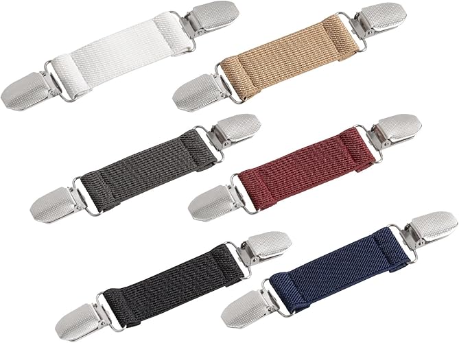 6 Pieces Dress Clips Back Cinch Set,5.5inch Scarf,Sweater,Clothes,Shawl,Retro Cardigan Collar,Travel Hat,Dress Shirt Brooch Clip for Women Girl Decor