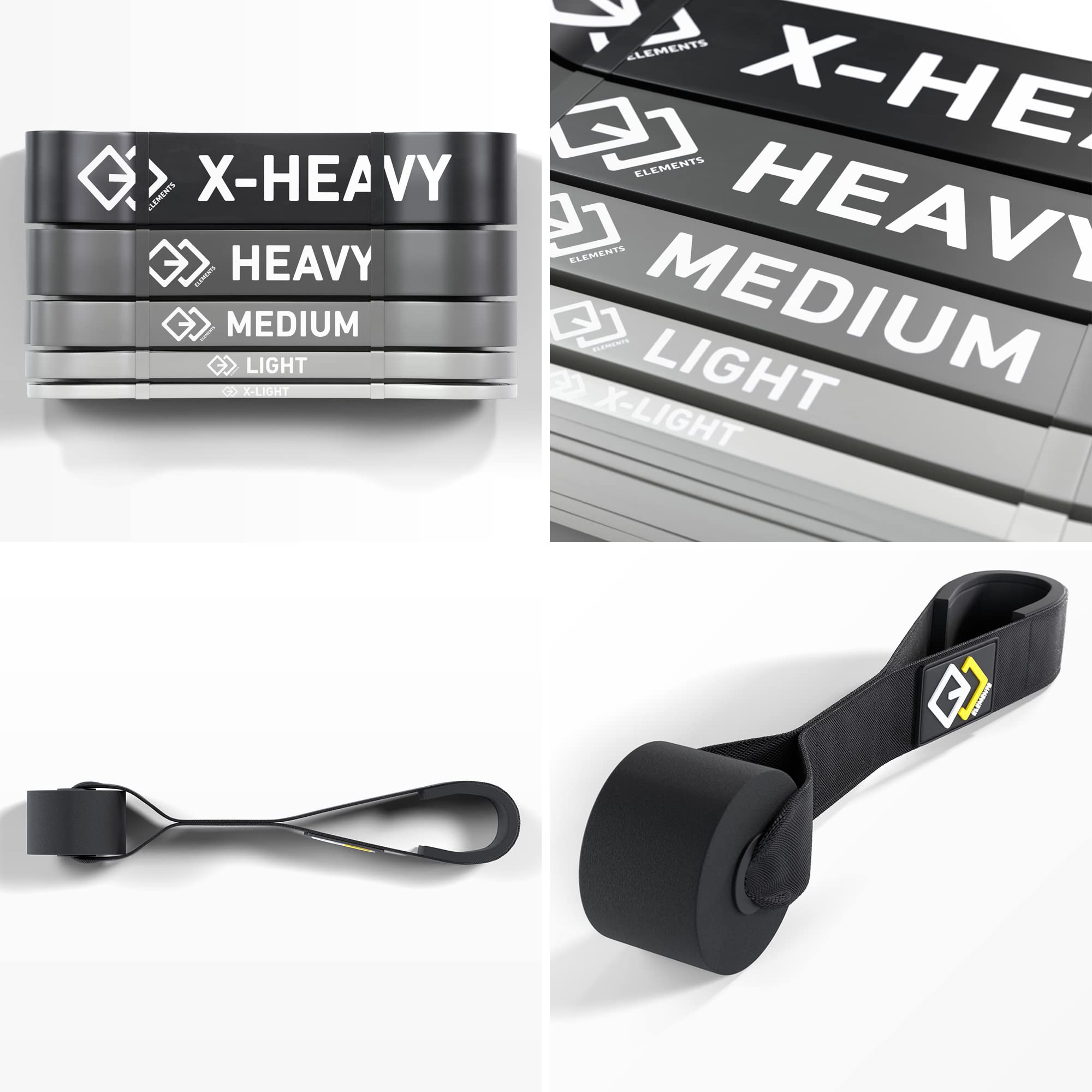 Bande Elastiche Fitness - Fasce Elastiche di Resistenza Premium - Elastici Fitness per Trazioni, Pull-up, Esercizi, Allenamento, Sport, Fitness, Riabilitazione