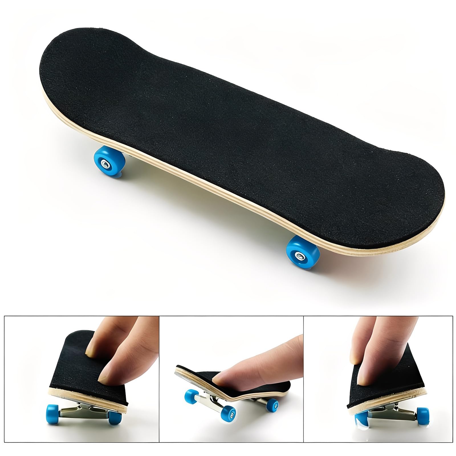 Wnzdp 1 Pcs Finger Board, Fingerboard, Maple Wood Mini Finger Skateboards with Screwdriver & Storage Box - Image 2