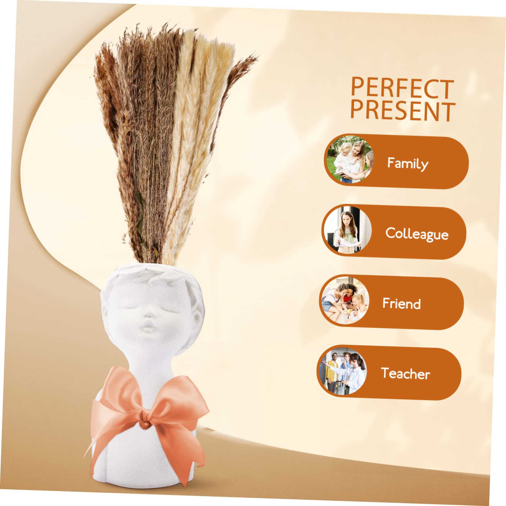 ifundom 2ensembles Vase Décor Herbe De Pampa Séchée De Fleurs Artificielles pour Décoration Intérieure Et Événements Spéciaux