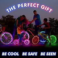 ActivLife 2-Pack LED Bike Wheel Lights - 360° Visibility, Batteries Included, Tool-Free Install for Night Safety & Style
