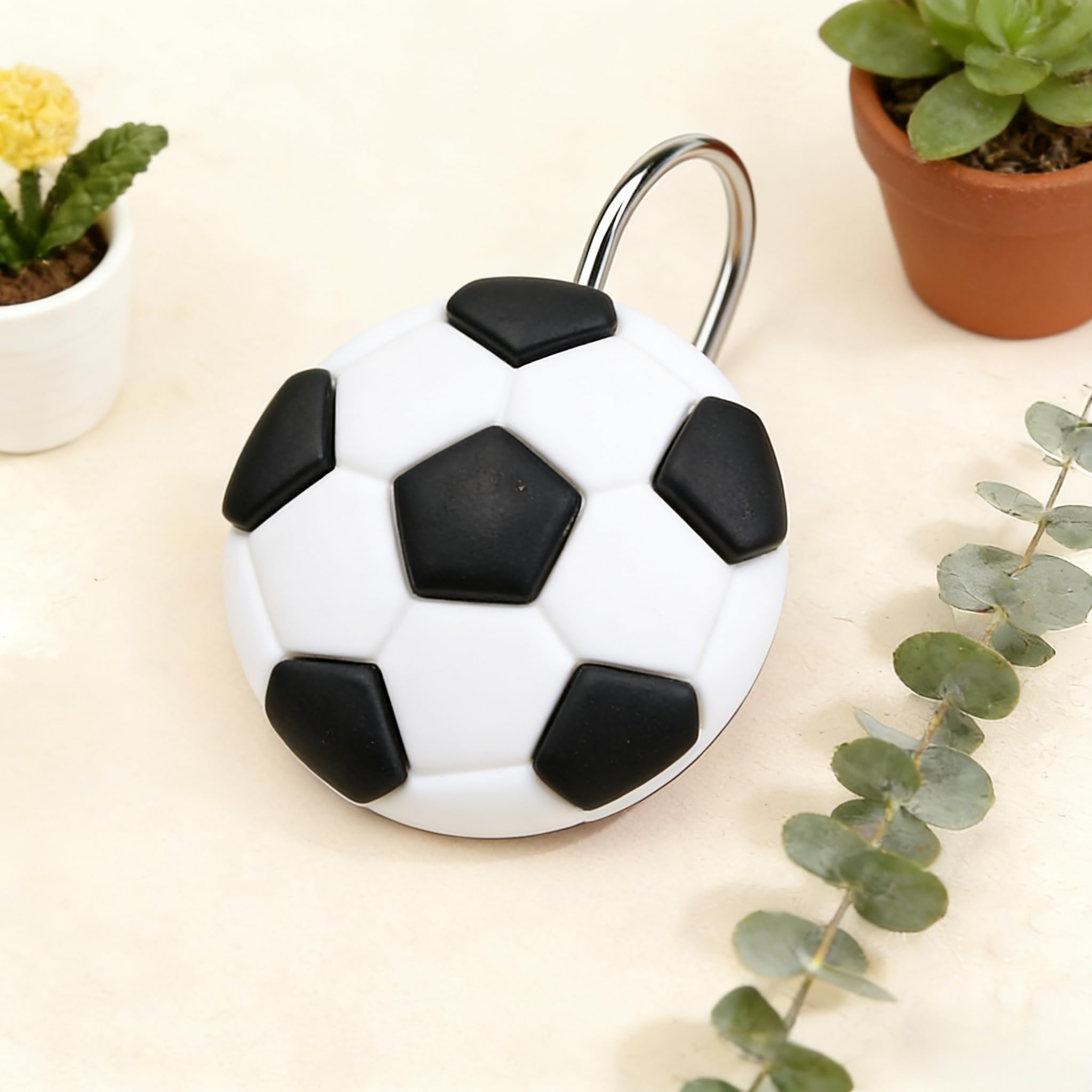 Football Shower Hooks - Stainless Steel Set -4