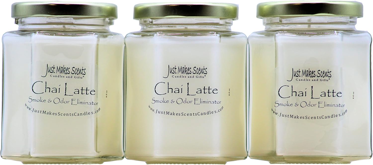 3 Pack - Fresh Linen Scented Smoke and Odor Eliminator Candle - Odor Eliminating Scented Candles for Home - Neutralizes Cigarette, Food, and Pet Smells - Hand Poured in The USA