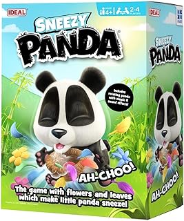 Ideal | Sneezy Panda: The Action Game with Flowers and Leave That Make Little Panda Sneeze!| Kids Games | for 2-4 Players | Ages 4+