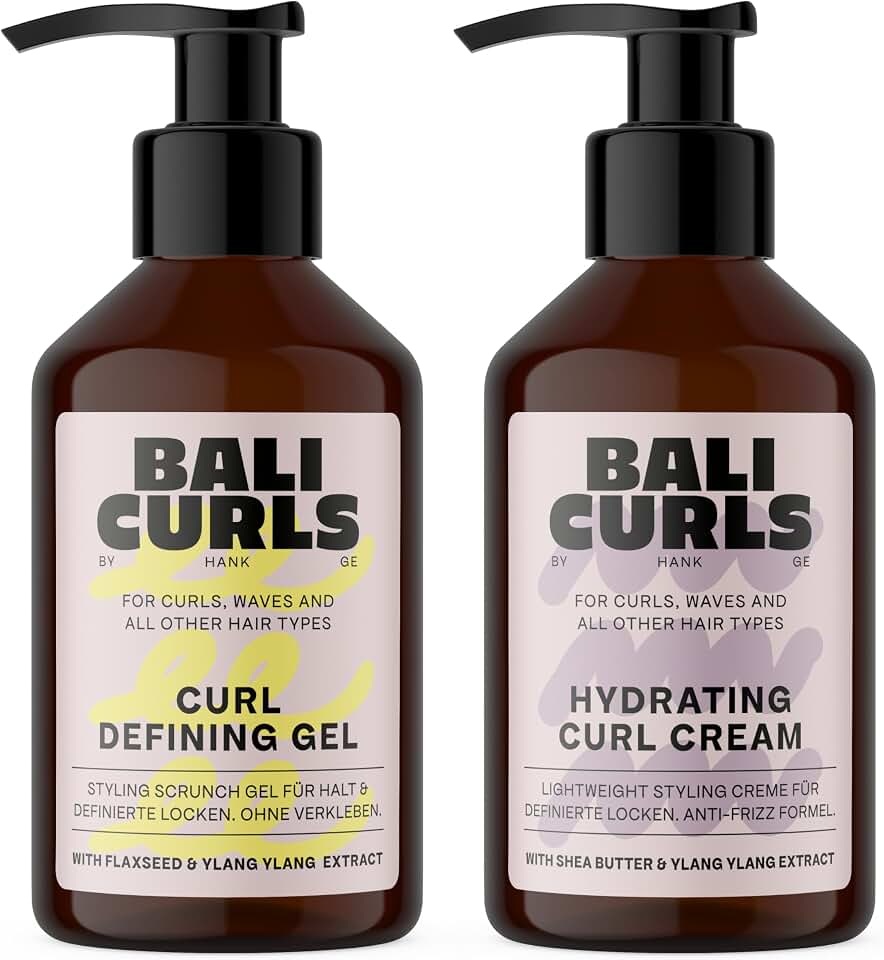 BALI CURLS Curl Defining Set – Hydrating Curl Cream & Defining Gel (je 150 ml) – Für geschmeidige, d