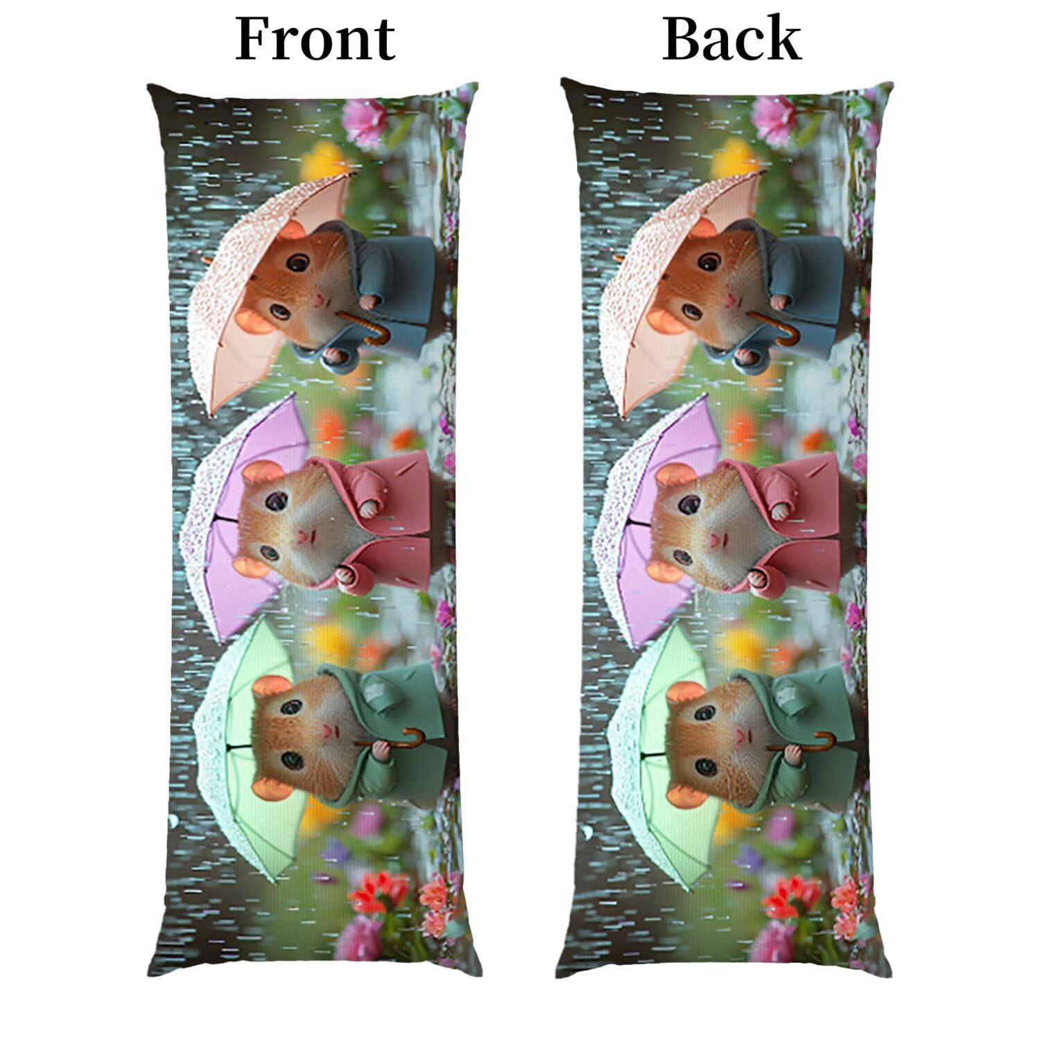 Oreiller de Corps pour Adultes 1 Paquet 120 x 50cm Velours Oreiller Coussin de Grossesse Dormir Oreiller Dormeur Latéral Long Coussin Long sur Le côté, D'intérieur Traversin (Souris Mignonnes) v-379