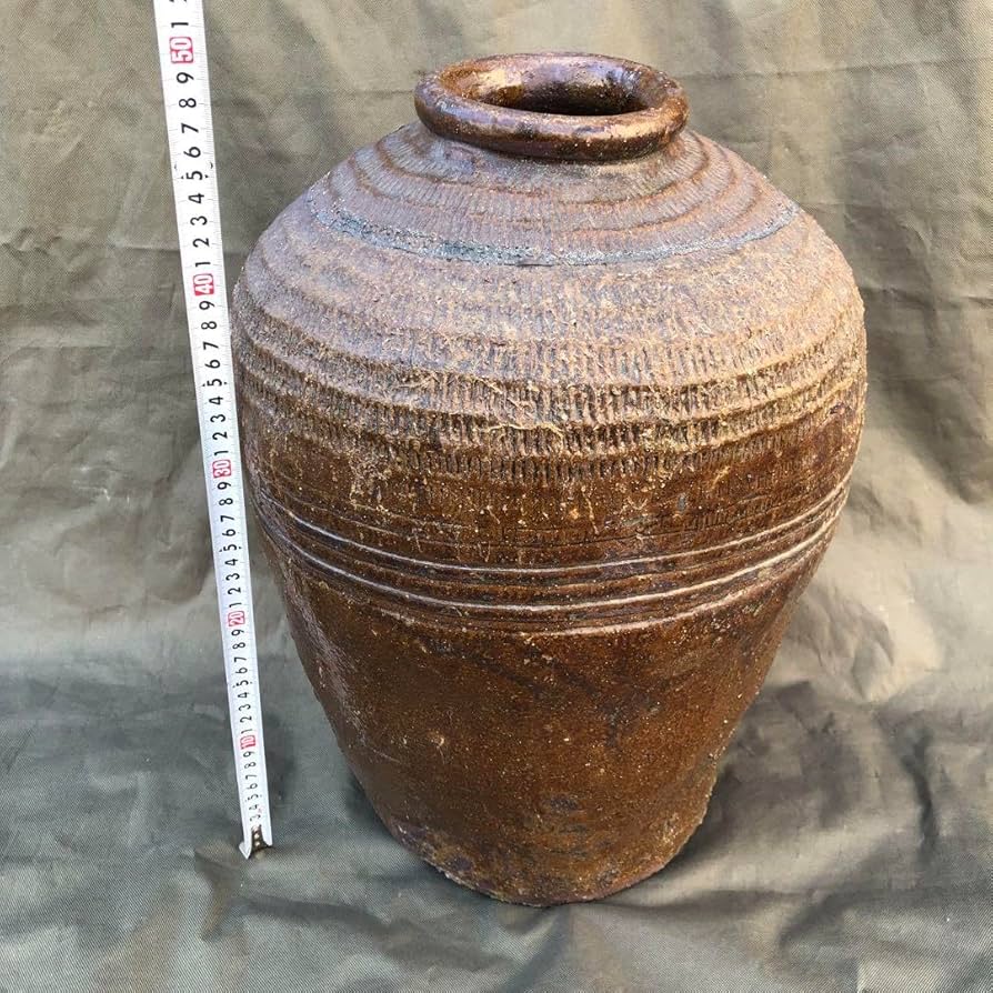 古美術◾️蔵の入口付近にあった特大50cmサイズの壺、壷、花瓶、甕、花道具、茶道具 Amazon.co.jp: 古美術蔵の入口付近にあった特大50cmサイズの壺壷