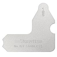 Vista 18 de Starrett Medidor de radio individual para radios convexos y cóncavos, ideal para carpinteros y construcciones, acero inoxidable, calibre de radio