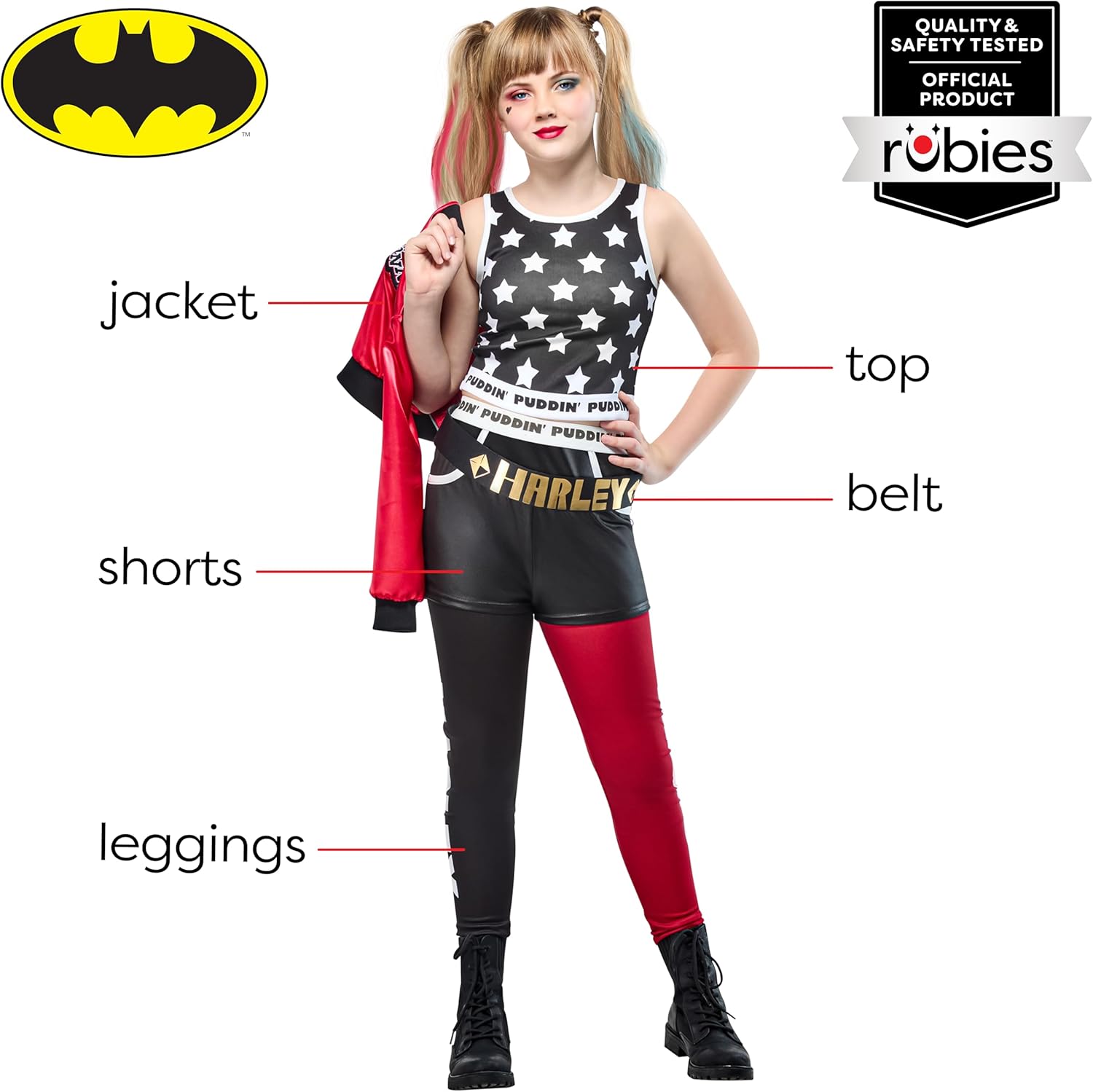 Rubies DC Comics Villains: Harley Quinn Costume for Kids