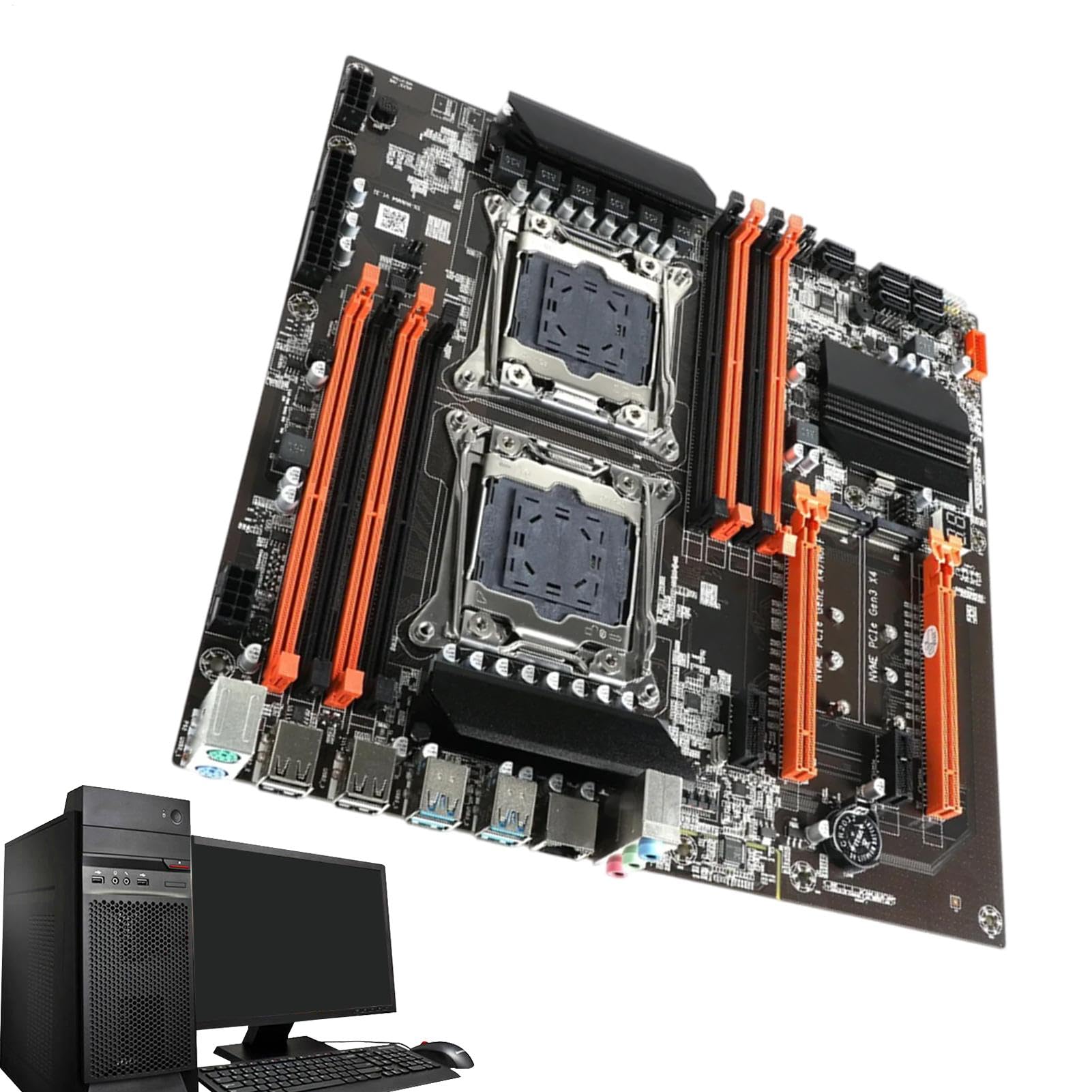 Scheda madre per PC per computer, Scheda madre per giochi per computer | Scheda madre per PC a doppio canale X99 Scheda madre per CPU da 256 GB,PC Mainboard USB 3.0 Schede madri per computer per com