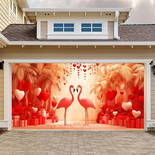 Miniatura 9 de Pancarta navideña para puerta de garaje, escena nocturna de invierno de 6 x 13 pies con camión retro de Papá Noel, decoración grande de vacaciones