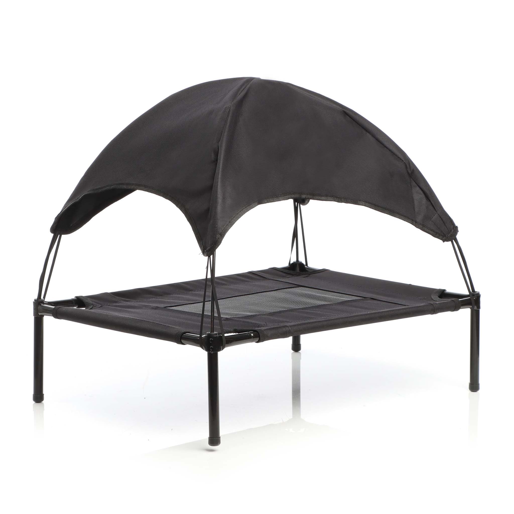 Wiltec Brandina per cani e gatti 76x60x16cm con tettoia nera