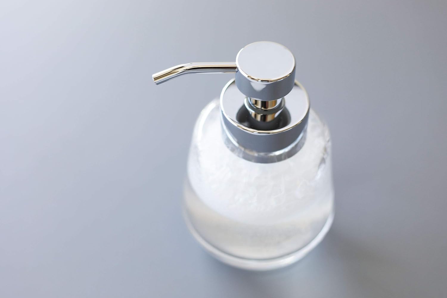 Rail19 Bõl Foaming Soap Dispenser Pump Bottle - Foam & Liquid Hand Soap for Bathroom Vanity Countertop and Kitchen, 12oz (Polished Chrome)