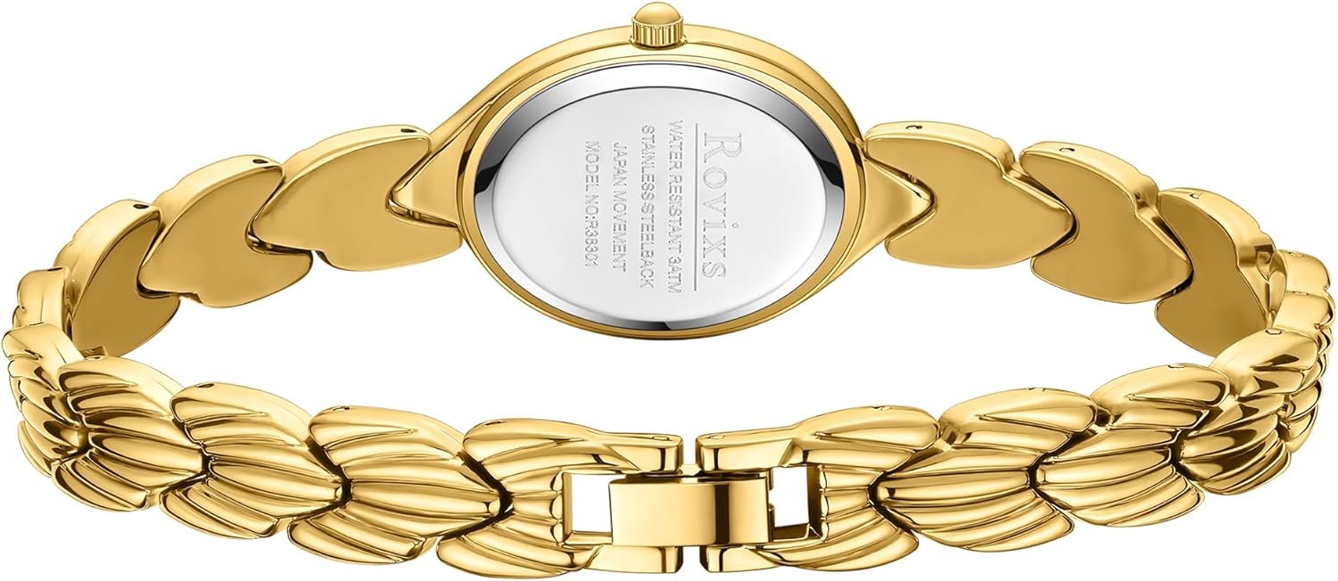 Small Elegant Womens Quartz Watch, Japanese Movement, Classic Vintage Ladies Dress Watch, Water Resistant, Adjustable Bracelet with Tool - Image 5