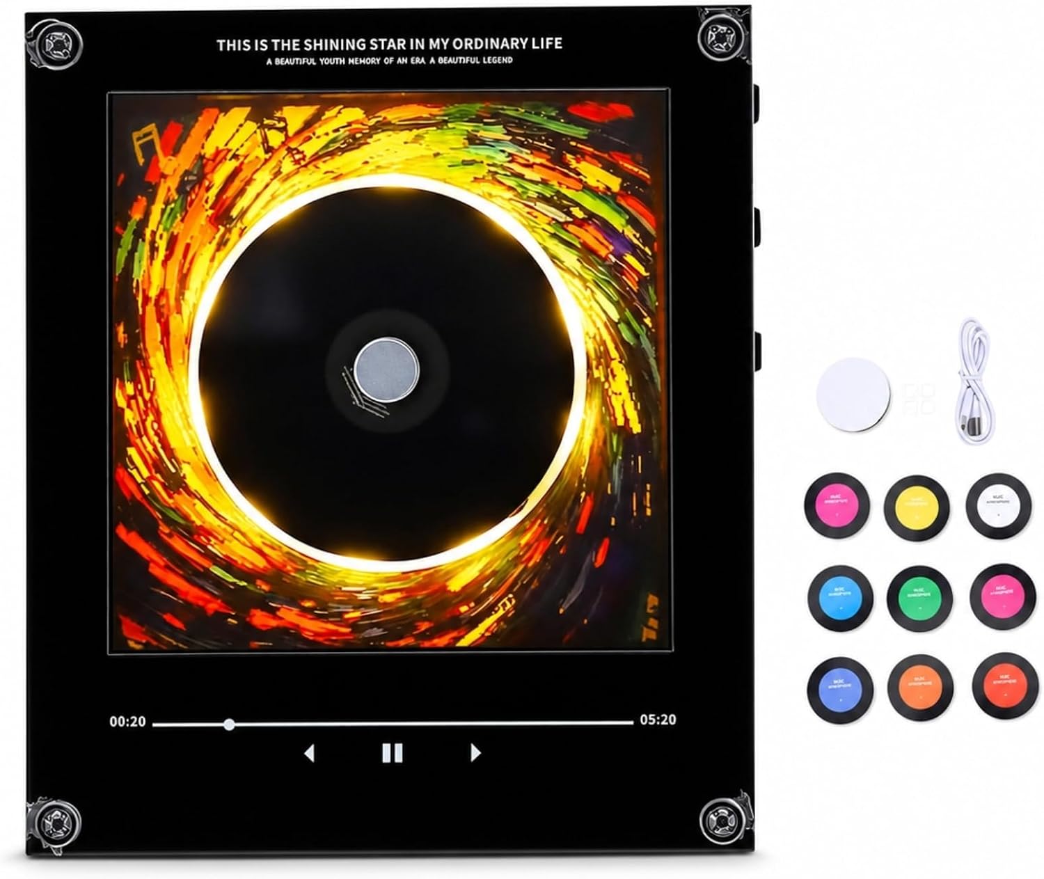 Jiawu Music Refrigerator Magnets with 9 NFC Rotating Discs