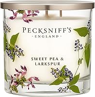 Vista 63 de Pecksniffs - Vela perfumada clásica blanca con 1 mecha, pomelo y cítrico, velas de lujo elegantes de vidrio - 6.49 onzas