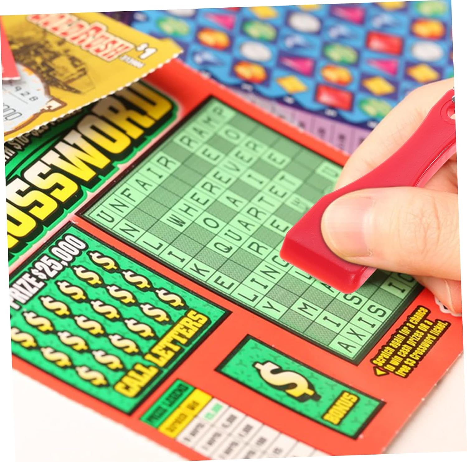 10Pcs Lottery Ticket Scratcher Tools Scratch Off Tool for Scratching Convenient Keychain Design for Easy Carrying for Lottery Tickets and Labels