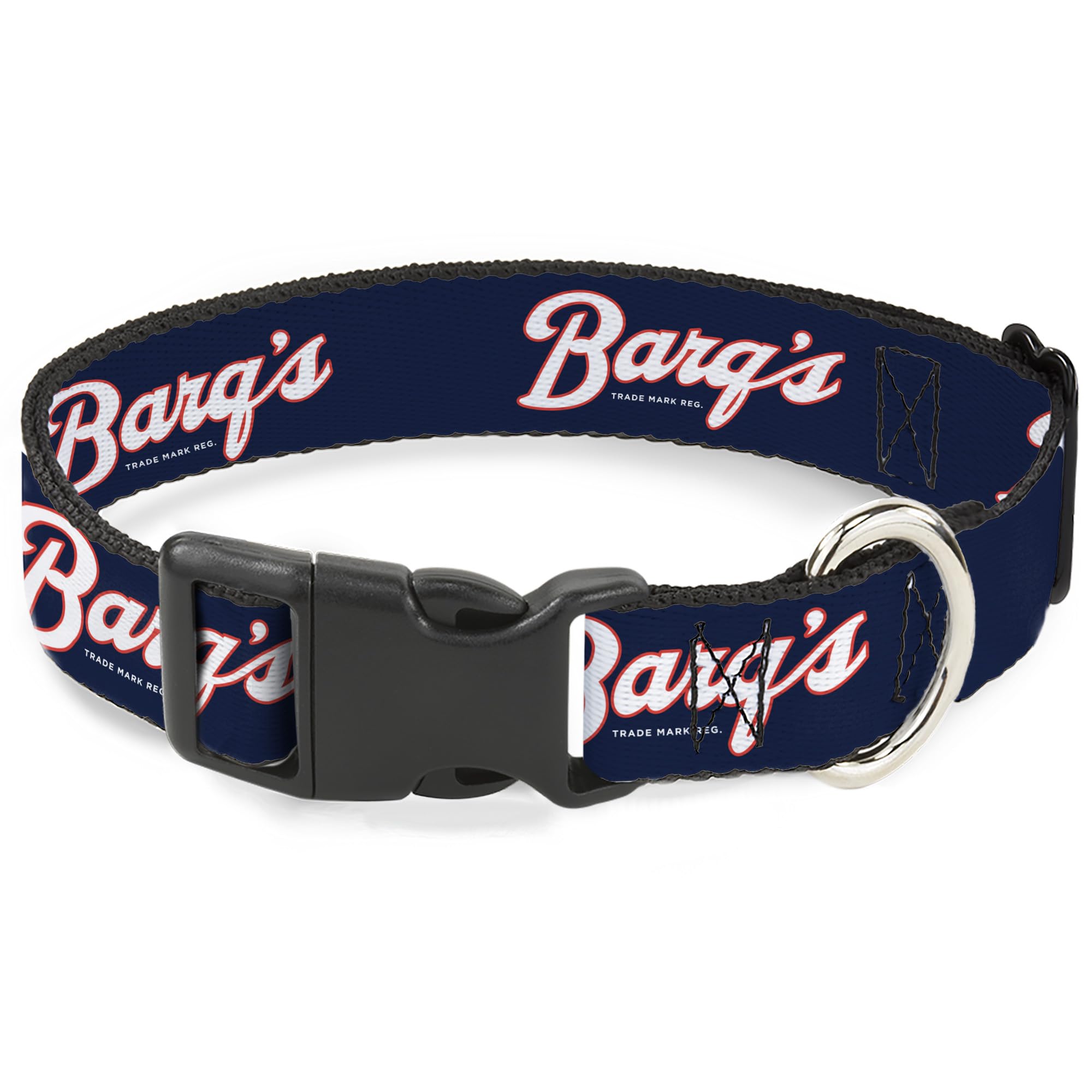 Collier pour chien motif logo Barq's vintage rouge blanc bleu 33-43 cm