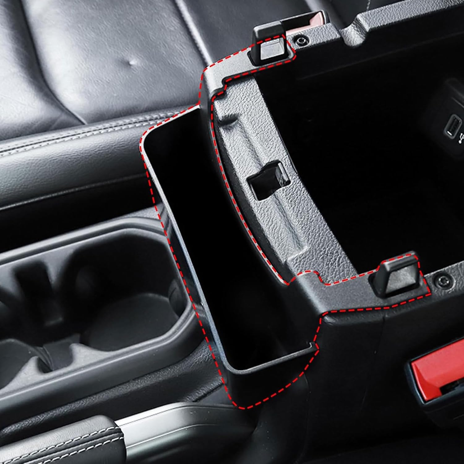 4PCS Center Console Organizer for 2018-2023 Jeep Wrangler JL JLU & Gladiator JT, Gear Shift Console Side Tray Organizer, Passenger Side Co-Pilot Organizer, Hanging Armrest Storage Box