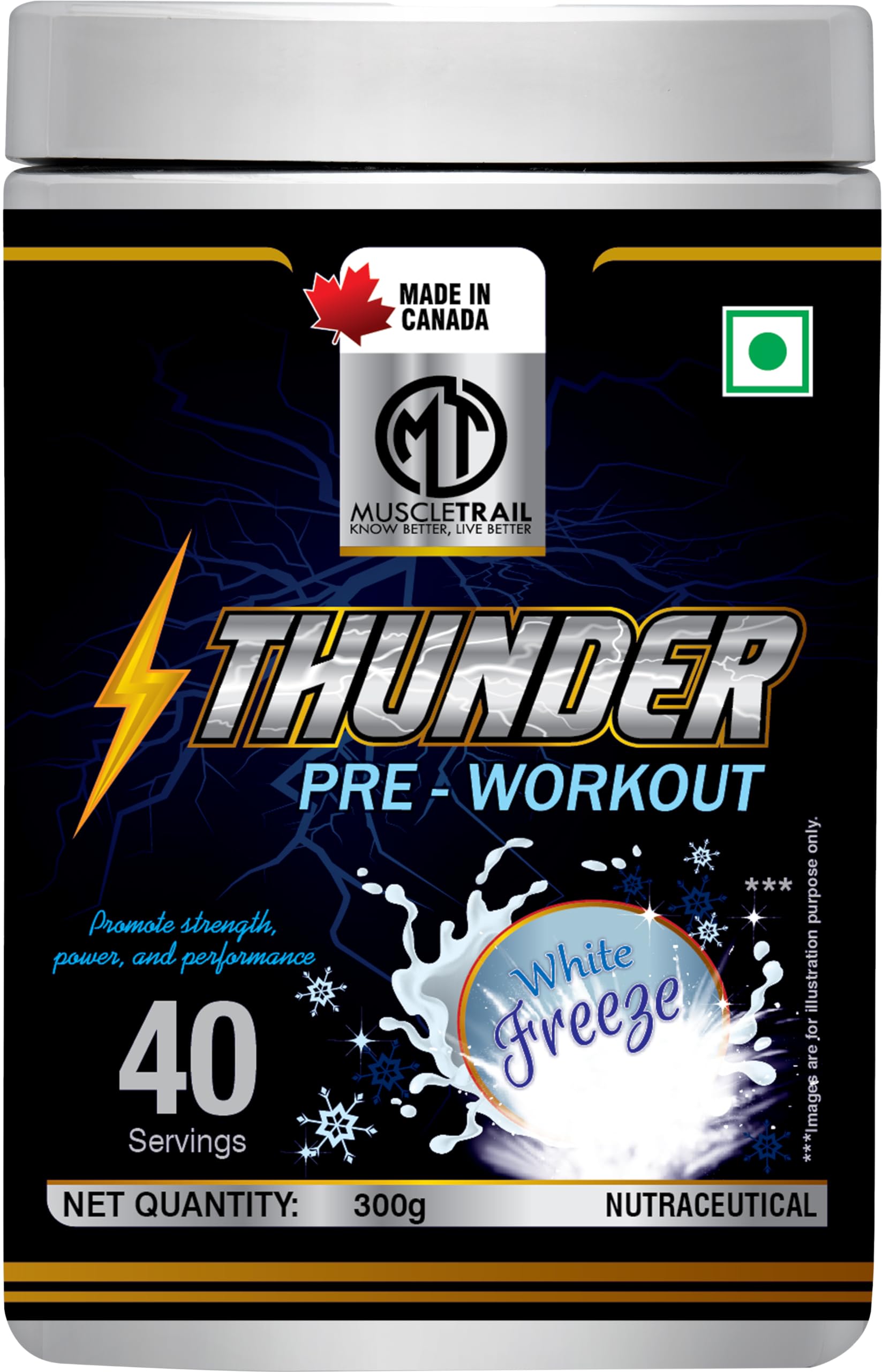 Thunder Pre Workout Powder | Proudly Made In Canada | For Men & Women with L- Arginine , Citrulline Malate for greater PUMP | L-tyrosine , Beta-Alanine to increase energy levels for longer workouts | Caffeine anhydrous for energy & focus | Vitamins b (B0CJC3FZKW) Amazon Price History, Amazon Price Tracker