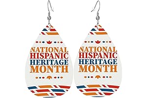 Vibrant Hispanic Teardrops: Celebrate Heritage with These Faux Leather Earrings