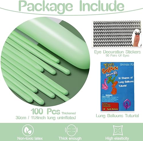 Miniatura 177 de 260 globos de color amarillo limón, paquete de 100 globos largos gruesos para arco, animales, payasos, niños, cumpleaños, fiestas, baby showers