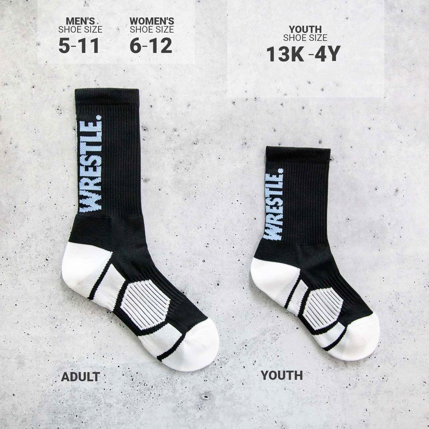 ChalkTalkSPORTS Wrestling Performance Crew Socks - Eat Sleep Wrestle - Youth & Adult Sizes - Mid-Calf Athletic Socks - Image 4