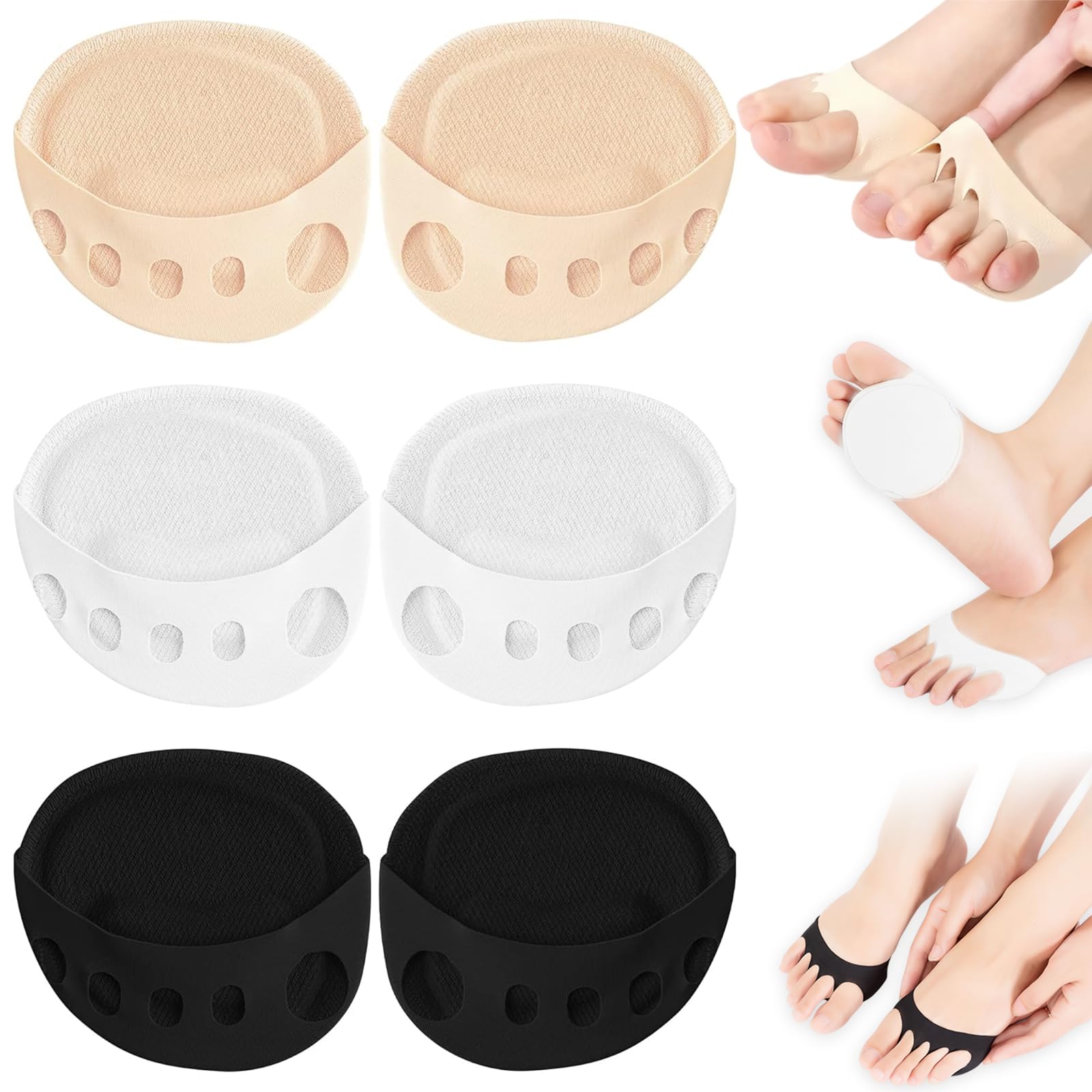 CoolShef Forefoot Pads for Women – 3 Pairs Metatarsal Pads for Heels & Sandals, Reusable Foot Cushion Pads, Invisible Shoes Bite Protector for Ball of Feet Pain Relief-image-27