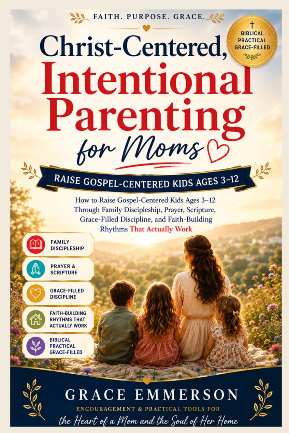 Christ-Centered, Intentional Parenting for Moms: How to Raise Gospel-Centered Kids Ages 3–12 Through Family Discipleship, Prayer, Scripture, ... and Faith-Building Rhythms That Actually Work