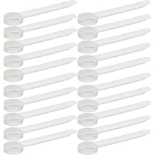 0.625 mL Plastic Measuring Packaging Scoop = 0.625 cc/ = 1/8 teaspoon/ = 0.04 Tablespoon/ = 0.02 fl oz, Long Handle - to Measure and Dispense Spices, Granules, Powders, for Seeds Packing 50 scoops