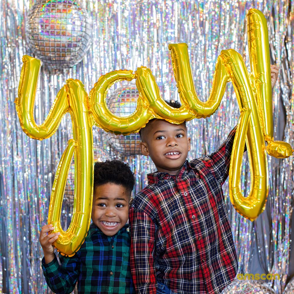 Amscan 3669411 Script Phrase: 'Yay!' Gold, 35" - Image 2