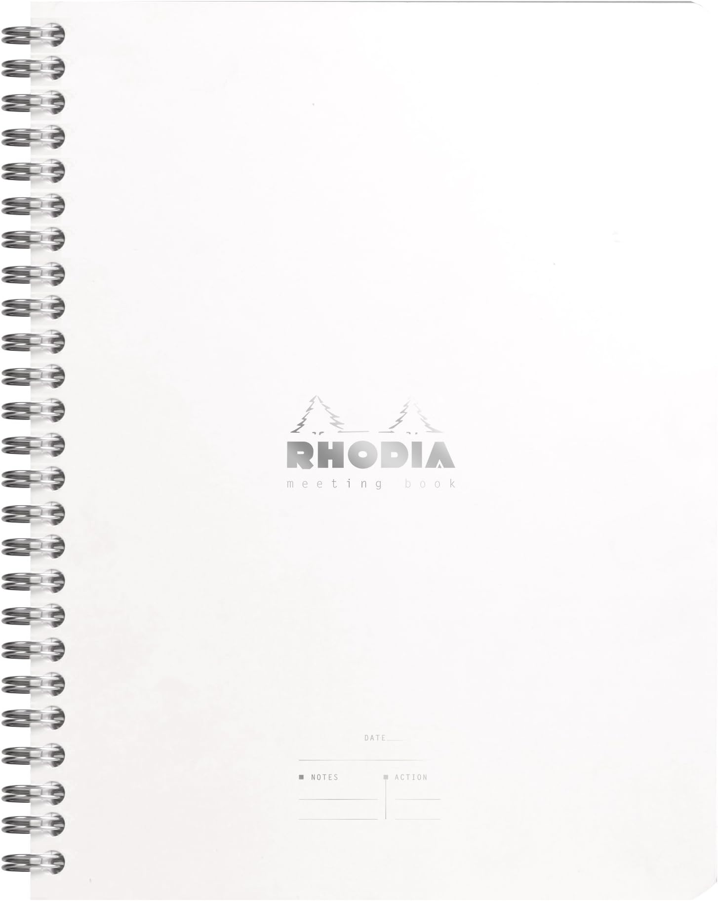 Rhodia Meeting Paper Book 80g Paper - Lined 80 Sheets - 6 1/2 x 8 1/4 - White Cover