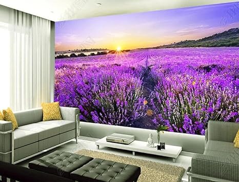 Amazon 壁紙 壁の壁画 寝室の ロマンチックな紫色のラベンダー畑 壁のための壁紙 リビングルームの装飾 写真の壁画 0x140cm 壁紙 Amazon 壁紙 壁の壁画 寝室の ロマンチックな紫色のラベンダー畑 壁のための壁紙 リビングルームの装飾 写真の壁画 0x140cm 壁紙