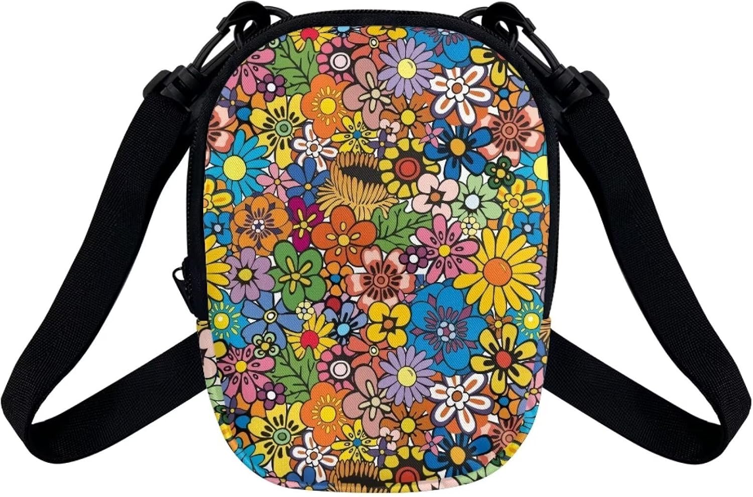 Suobstales Messenger Bag for Women Crossbody Zipper Bag with Adjustable Strap Portable Phone Purse Shoulder Handbag - Image 3